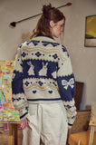[2-WAY] Bunny Crop Zip-Up Knit