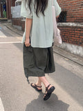 [unisex] Garaki Banding Cargo Cotton Bermuda Pants