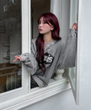 Oasis Crack Lettering Pigment Sweatshirt