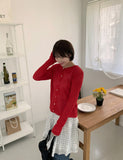 Noket Summer Ribbed Round Cardigan