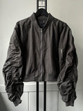 Crop shirring pilot jumper