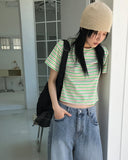 MELODY STRIPE CROP T