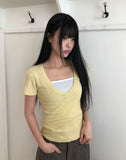 Pton Deep V-Neck Short Sleeve T-shirt