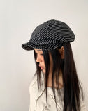 Tshi stripe pattern beret hat