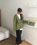 [MADE] Shavel thick bocashi overfit brush winter knit cardigan