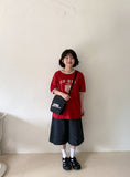 Melmio Stripe Denim Bermuda Pants