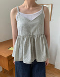Metb Layered Check Sleeveless Blouse