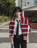 [wool21%] sway multi-stripe cardigan