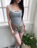 Laykin Shirred Lace Sleeveless