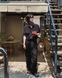 Summer Cooling Linen Half Banding Slacks