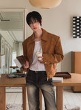 Croi Shoulder Pad Suede Jacket