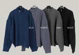 High neck zip-up cardigan