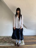 Pearlenny Banding Frill Balloon Long Skirt