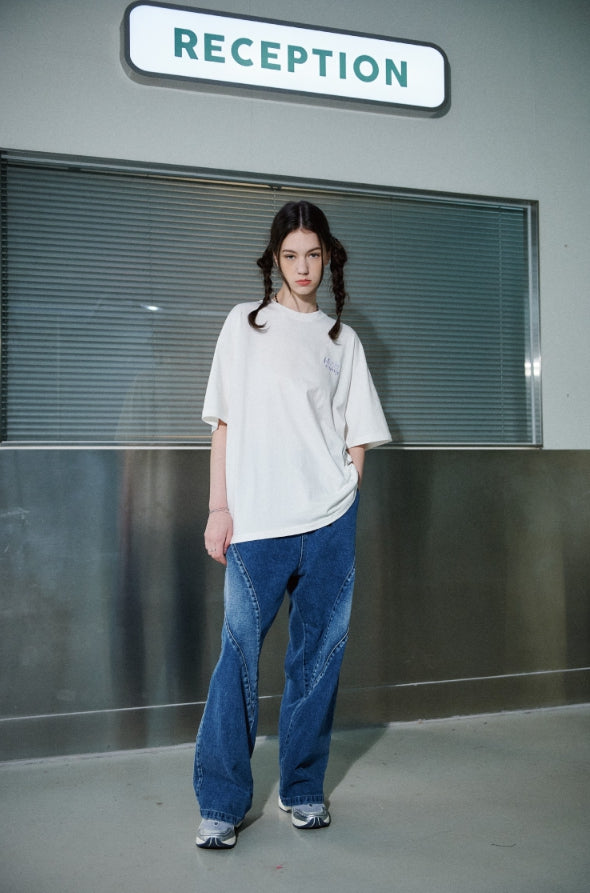 CPGN STUDIO (コンパーニョ) - ブルーミングベア刺繍半袖Tシャツ