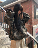 Jack Camo Two-Way String Hood Bomber Jacket