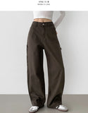 Carpenter Side Pocket Hip Y2K Wide Cotton Pants