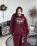 Heads Eagle Print Hoodie