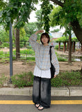 Latoli Summer Check Hooded Zip-up Wind Jumper
