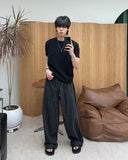 Reton Stitch Muscle Knit Short Sleeve Tee