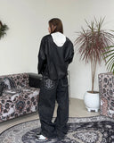 Carter's embroidered denim pants