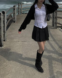 [A/M] Ringring Strap Bolero Cardigan