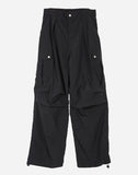 Pin-tuck nylon snap over cargo pants