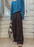 Loader Pintuck Stripe Wide Slacks