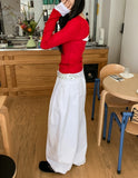 Vintz three-pin tuck balloon wide cotton pants