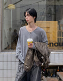 Wind Mohair V-neck Knit