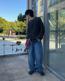 Low curve cargo denim jeans