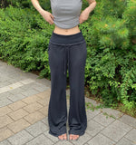 Bootcut ver. Fold Mesh Fabric Banding Bootcut Pants
