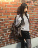 [Bobusang Bag] Mukun Belt Big Shopper Leather Shoulder Bag