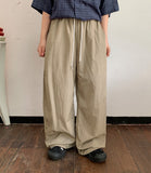 [unisex] Mitiru banding string summer nylon pants