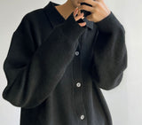 Mons collar knit cardigan