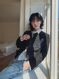 Weasel round tweed jacket