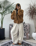 Helis Pintuck Balloon Pants
