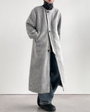 Mohair Leather Collar Wool Coat