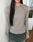 Luhin Underscored Button Long Sleeve T-Shirt