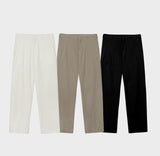 Kanti Semi-Wide Banded Cotton Pants