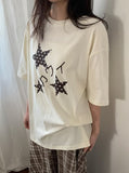 [unisex] Yuuji Star Printing Dot Short Sleeve Tee
