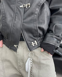 Tonyed Hook Washed Leather Jumper