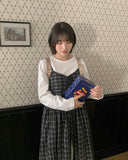 Ninako two-way ribbon check nasi long one-piece