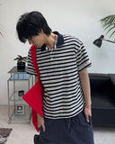 Terran Stripe Crop Collar Tee