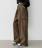 Corduroy Balloon Fit Wide Banding Training Pants