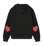 Elbow Dot Heart Hood Zip-Up