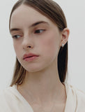 Essence Silver Tria Pave Earrings