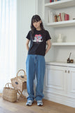 Cherry Bestie Crop Short Sleeve Tee