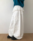 Kuren Flower Balloon Wide Long Pants