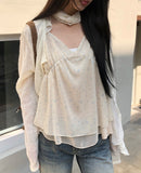 Boohin Chiffon Frill Sleeveless Blouse