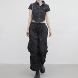 Retif String Shirring Wide Pants